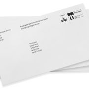 Partially addressed mail blog envelopes